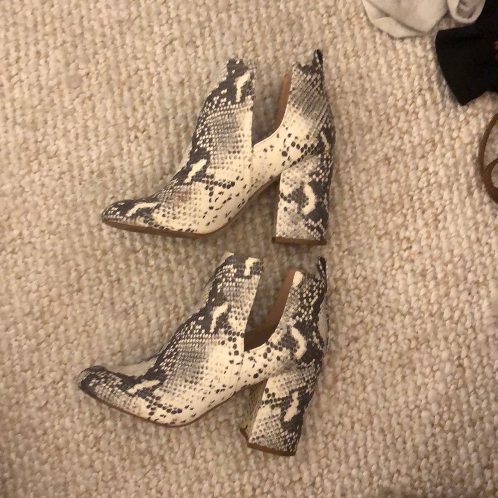 Steve Madden snake skin booties